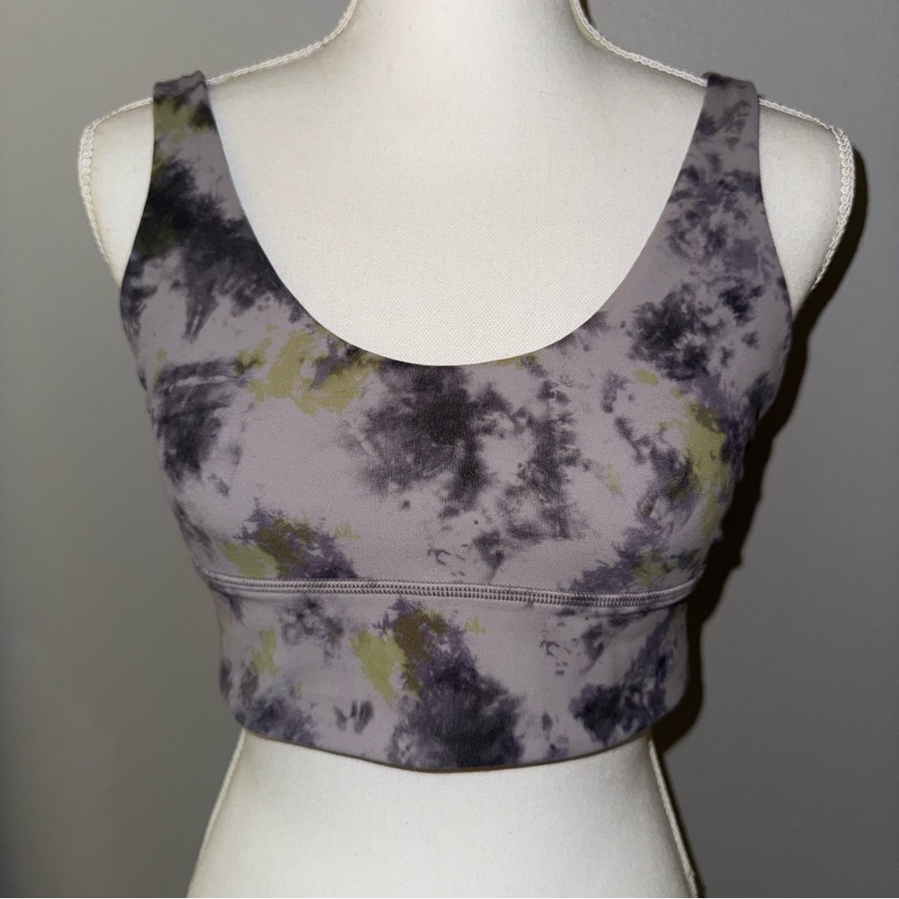 lululemon athletica Tie-Dye Sports Bra - Gray and Green